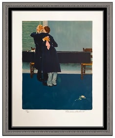 Norman Rockwell Huck Finn Folio Color Lithograph Hand Signed Original Framed Art