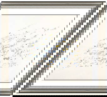 Clarence Morgan Abstract Watercolor Painting Signed Modern Original Framed Art: This lot includes:Gallery COA & free domestic shipping (*insurance and international shipping for an additional charge)Artist: Clarence MorganTitle: Eye of the BeholderMedium: WatercolorSize: 11.5" x