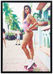 Kan Dmv Graffiti Painting on Canvas Signed Female Figurative Acrylic Modern Art