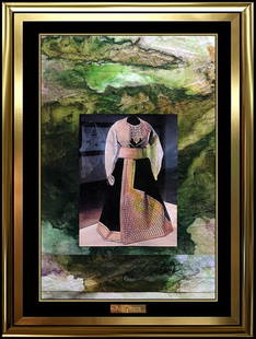 Paul Jenkins Fashion Collage Oil Painting on Canvas Signed Acrylic Modern Artwork: This lot includes:Gallery COA & free domestic shipping (*insurance and international shipping for an additional charge)Artist: Paul JenkinsTitle: Lorne, April 16th, 1996Medium: Oil Painting On CanvasS