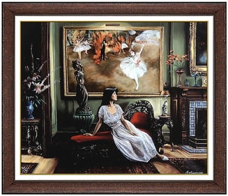 Harry Mccormick Suzi With Degas Giclee on Canvas Signed Female Portrait Artwork