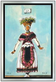 Eugene Berman Otello Costume Design Gouache Painting Signed Framed Theater Artwork