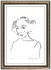 Leroy Neiman Martha Graham Lithograph Hand Signed Female Portrait Dance Artwork