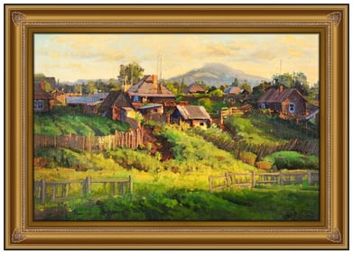 Kathryn Stats Landscape Oil Painting on Board Signed Original Framed Artwork
