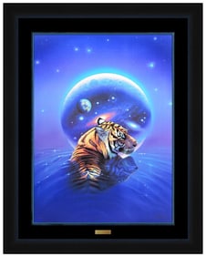 Christian Riese Lassen Tiger Secret Path Giclee Signed Framed Wildlife Modern Art