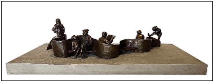 Glenna Goodacre Park Place Maquette Bronze Sculpture Signed Full Round Artwork
