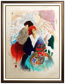 Roy Fairchild Woodard Jeunesse Embellished Serigraph on Canvas Signed Framed Art