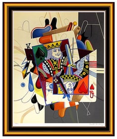 Yankel Ginzburg Royalty Abstract Serigraph Hand Signed Modern Painting on Paper