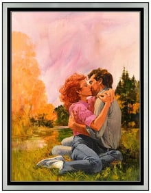 Howard Rogers Female Portrait Oil Painting on Board Signed Original Framed Artwork