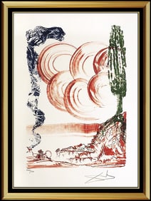 Salvador Dali Calibri Atomo Color Lithograph Hand Signed Surrealist Large Artwork