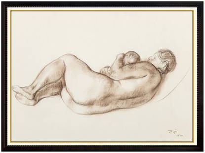 Francisco Zuniga Female Figure Conte Crayon Drawing Original Signed Framed Artwork: This lot includes:Gallery COA & free domestic shipping (*insurance and international shipping for an additional charge)Artist: Francisco ZunigaTitle: Maternidad ZunigaMedium: Conte Crayon Drawing Size