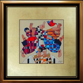 Dorit Levi Female Musicians Portrait Painting Oil on Board Signed Original Framed Art