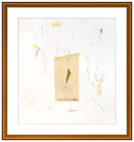 Mimmo Paladino With Music Etching Aquatint Signed Original Framed Abstract Artwork