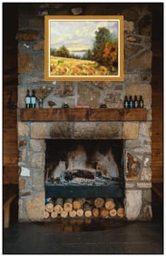 John Caggiano Signed Oil Painting Hill Landscape Canvas Framed Art