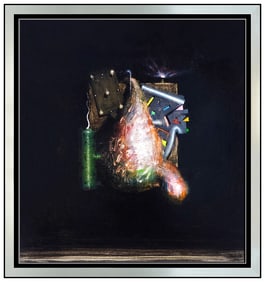 Jerry McLaughlin Signed Oil Abstract Painting on Board Modern Art