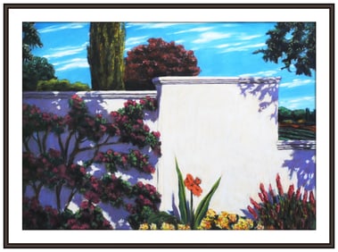 Victoria Ryan Signed Large Pastel Oil Landscape Painting Flowers Art