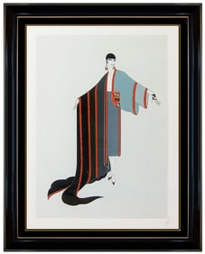 Erte Signed Serigraph Art Deco Fashion Costume Design Michelle