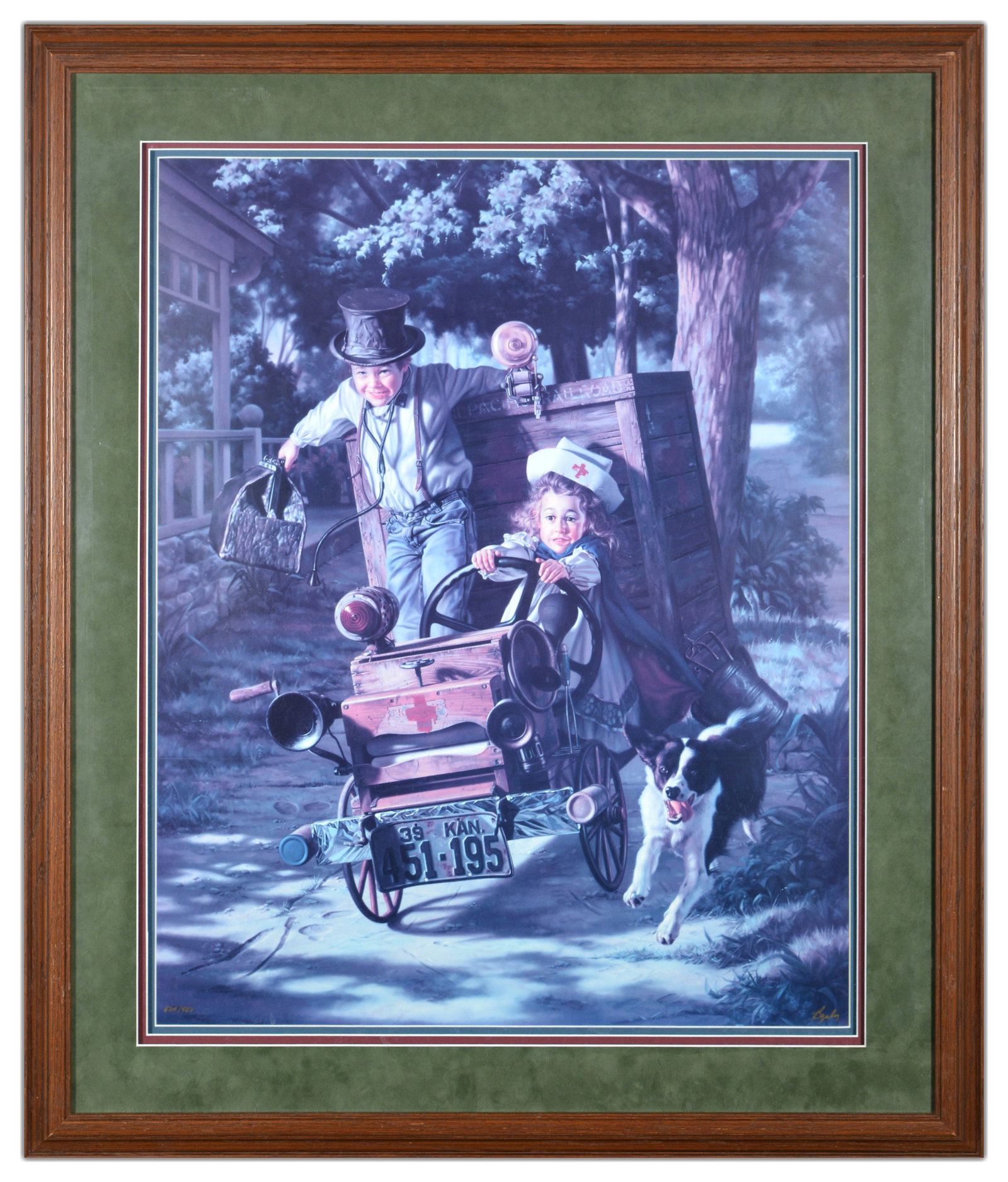 Bob Byerley Signed Help On The Way Lithograph Doctor Portrait Framed Art (1 of 8)