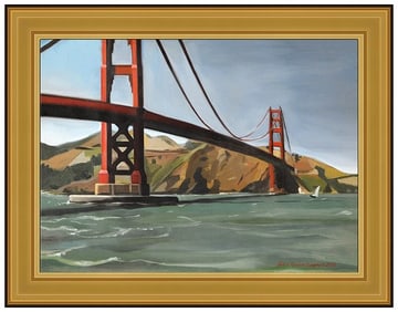 John Patrick Campbell Signed Oil Landscape Painting on Board Framed