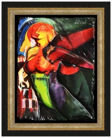 Bill Mack Signed Alexandra Nechita Spirit Sculpture Large Figurative