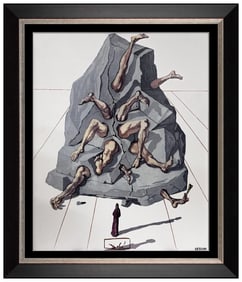 Salvador Dali Signed Divine Comedy Ceramic The Simonists Surreal Art