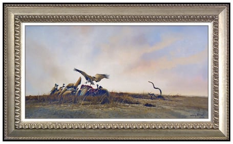 Craig Bone Signed Oil Wildlife Birds Painting on Canvas Animal Art