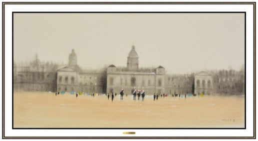 Anthony Robert Klitz Signed Oil London Cityscape Painting on Canvas