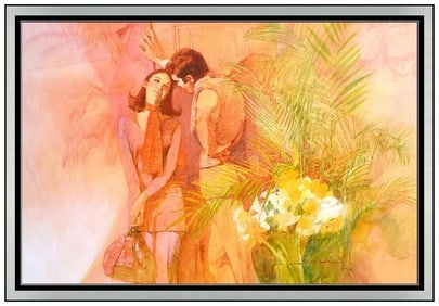 Howard Rogers Signed Oil Figurative Portrait Painting Framed Art