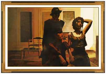 Ramon Lombarte Signed Tiepolo 20 Color Lithograph Female Portrait Modern Art