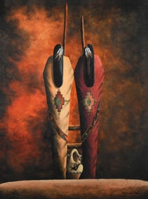 Carla Romero Signed Eternal Love Lithograph Native American Framed Art