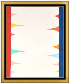 Andrew Masullo Signed Oil Abstract Painting on Canvas Framed Art