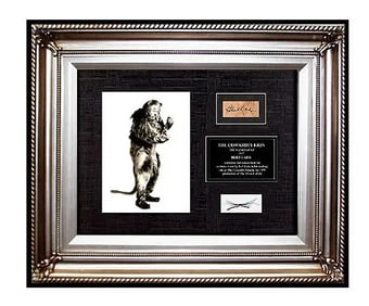 Wizard of Oz Cowardly Lion Bert Lahr Costume Hair Prop Signed with CoA