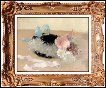 Dietz Edzard Signed Oil Floral Still Life Painting on Canvas Art