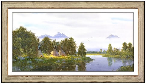 Steve Odonnell Scott Signed Gouache Western Landscape Painting on Board Art