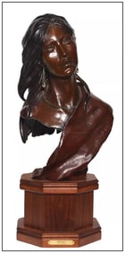 Susan Kliewer Signed Bronze Coming of Age Female Figure Sculpture Art
