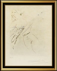 Salvador Dali Signed Thou Art All Faire Color Etching Songs of Solomon Art