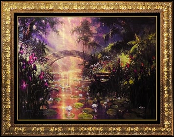 James Coleman Signed Large Hand-Embellished Giclee Disney Painting on Canvas