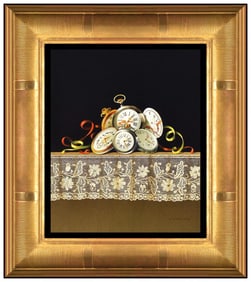 Antonio Matallana Signed Egg Tempera Floral Still Life Painting on Board Art