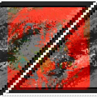 Jamali Signed Abstract Giclee 3291 Modern Framed Art: This lot includes:Gallery COA & free domestic shipping (*insurance and international shipping for an additional charge)Artist: Jamali Title: Untitled 3291Medium: Giclée PrintSize: 25" x 25"Framed: 30