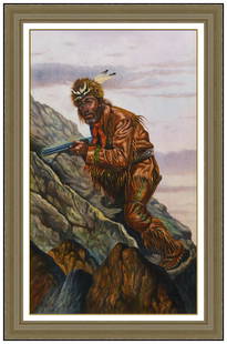 Gregory Perillo Signed Oil Western Painting on Canvas Framed Art: This lot includes:Gallery COA & free domestic shipping (*insurance and international shipping for an additional charge)Artist: Gregory PerilloTitle: Mountain ManMedium: Original oil painting on canvas