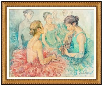 Antonio Gonzalez Collado Signed Original Oil Music Ballet Dance Painting Art