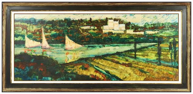 Donald Purdy Signed Original Oil River Landscape Painting on Board Large Art: This Lot Includes:Gallery Coa & Free Domestic Shipping (*Insurance And International Shipping For An Additional Charge)Artist: Donald Purdy Title: Gentle WindsMedium: Oil Painting On BoardSize: 20" x