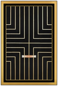 Peter Dayton Signed Original Frank Stella Geometric Abstract Painting on Board