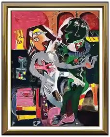 Alexandra Nechita Signed Large Serigraph Summer Europe on Canvas Petite Picasso