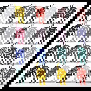 Pedro Friedeberg Signed Loteria Canina Color Serigraph Abstract Animal Art: This lot includes a Gallery COAArtist: Pedro Friedeberg Title: Loteria Canina Medium: Color Serigraph Size: 25.5" x 25.5" Signed: Lower Right Number: 64 of 80 *There are old ways and new ways to do bu