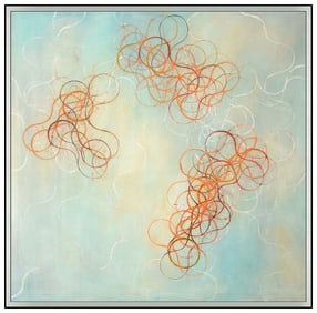 Kenn Kotara Signed Large Original Acrylic Abstract Painting on Canvas Framed