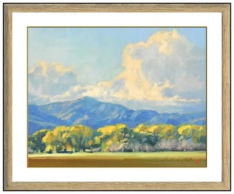 Bill Anton Original Oil Painting On Canvas Signed Western Landscape Framed Art