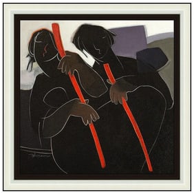 Hessam Abrishami Signed Original Oil Music Figure Portrait Painting on Canvas