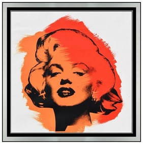 Steve Kaufman Signed Original Oil Marilyn Monroe Painting on Canvas Framed