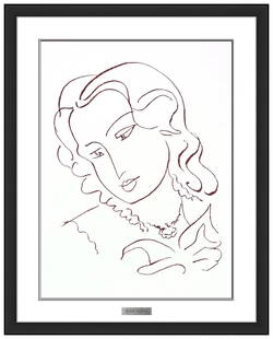 Henri Matisse Signed Lithograph Florilege Des Amours De Ronsard Portrait Art: This lot includes:Gallery COA & free domestic shipping (*insurance and international shipping for an additional charge)Artist: Henri MatisseTitle: Lithograph From Florilege Des Amours De RonsardMedium